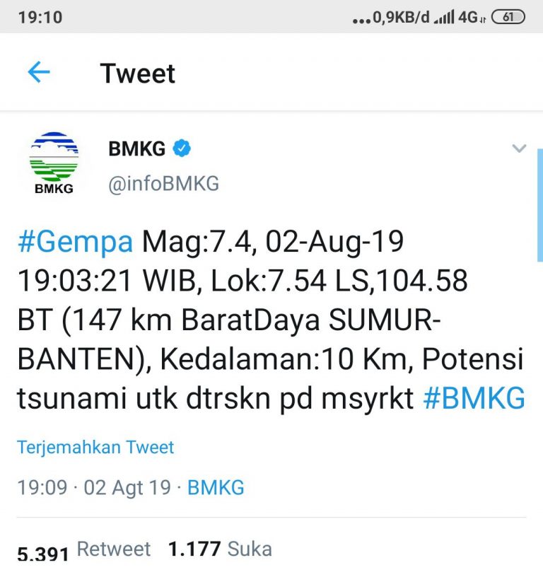 Gempa Guncang Kota Depok, Warga Berlarian