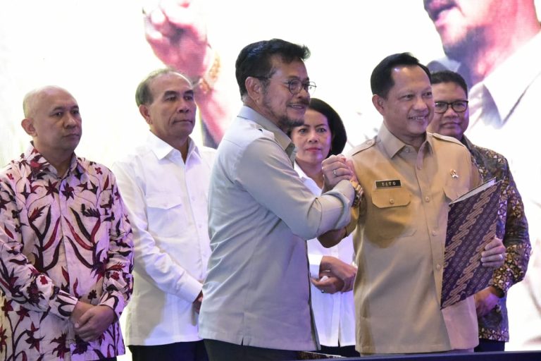Mentan Syahrul Ajak Mendag, Mendes dan Mendagri Wujudkan Pertanian Maju, Mandiri dan Modern