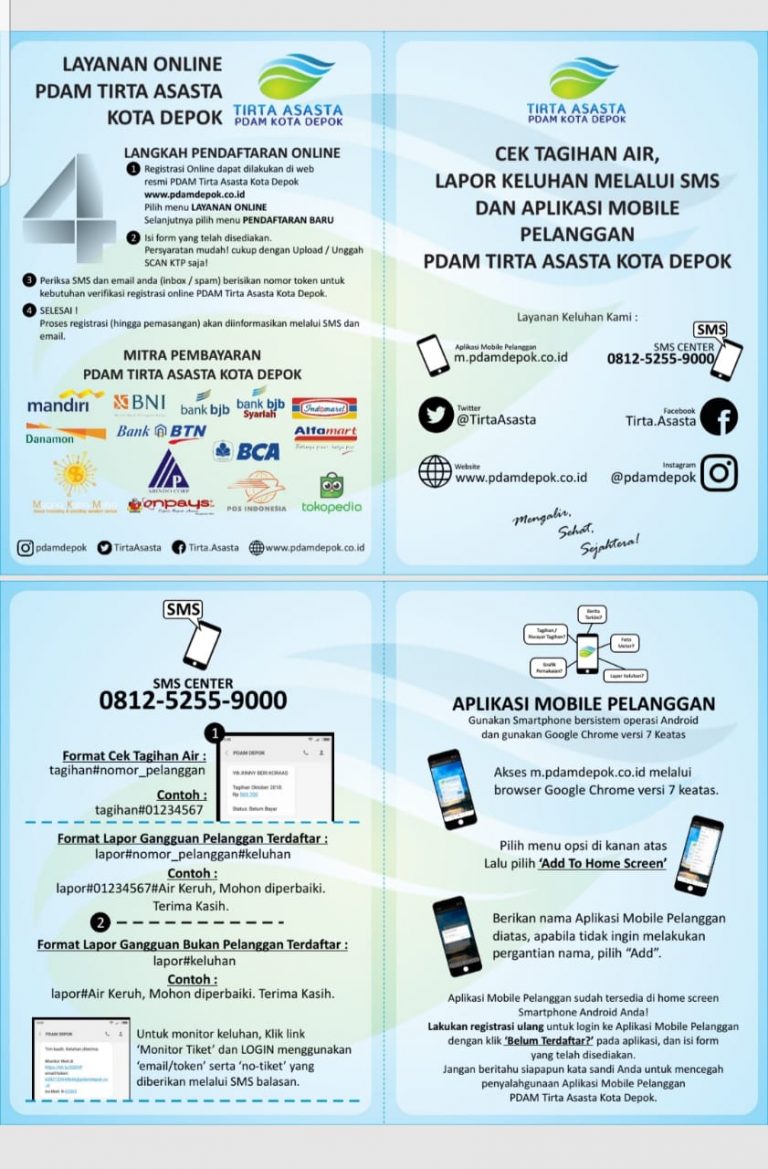 Akses Layanan Pelanggan,Tirta Asasta Hadirkan SMS Center