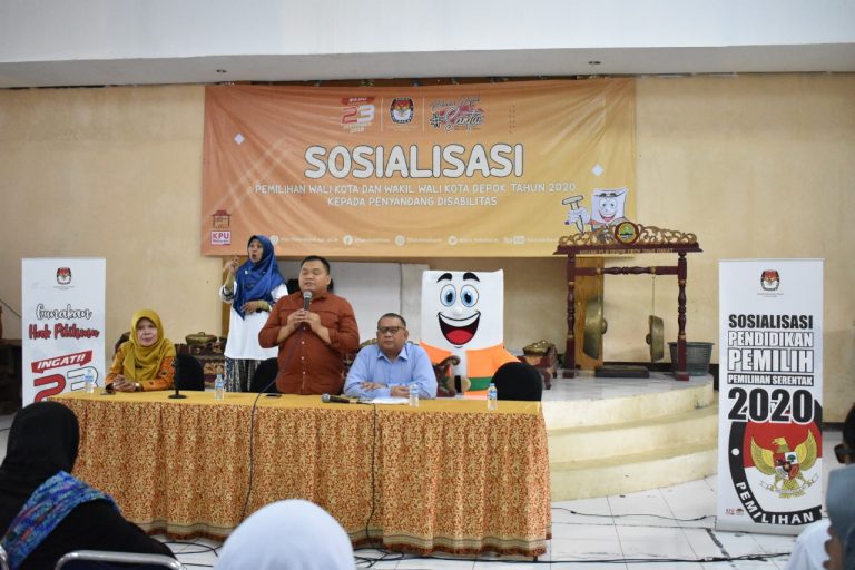 KPU Kota Depok Sosialisasikan Tahapan Pilkada Dihadapan 100 Penyandang Disabilitas