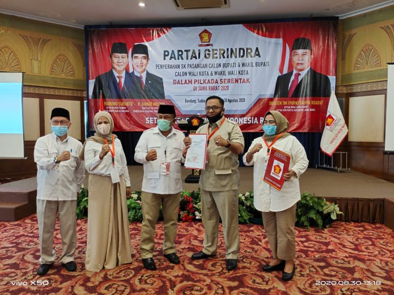 SK DPP Gerindra Resmi Dukung Pasangan Pradi-Afifa di Pilkada Depok 2020