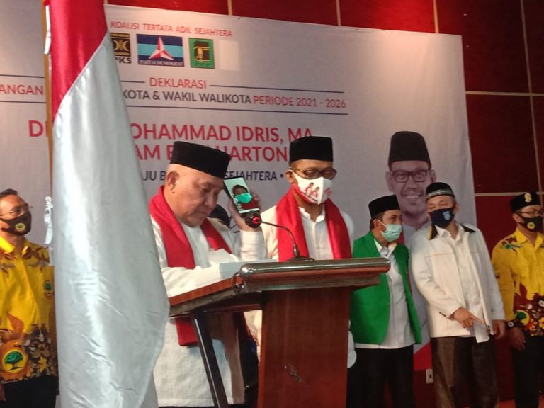 Ada Tangisan dalam Deklarasi Pasangan Idris- Imam