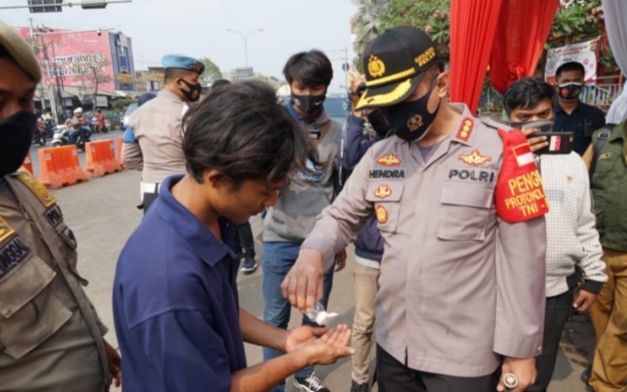 Puluhan Warga Bekasi Terjaring Razia Gabungan Masker