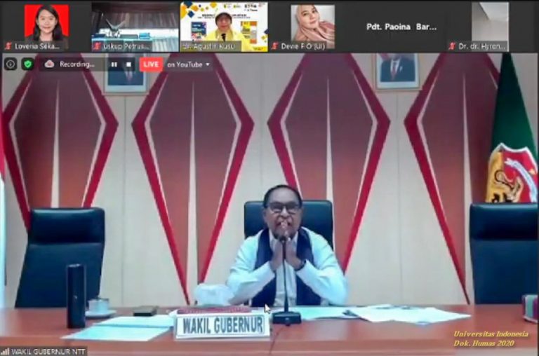 Seminar Online UI: Wagub NTT Uraikan Strategi Tangani COVID-19