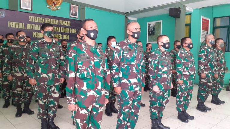 34 Prajurit Kodim Depok Naik Pangkat, Ini Pesan Dandim