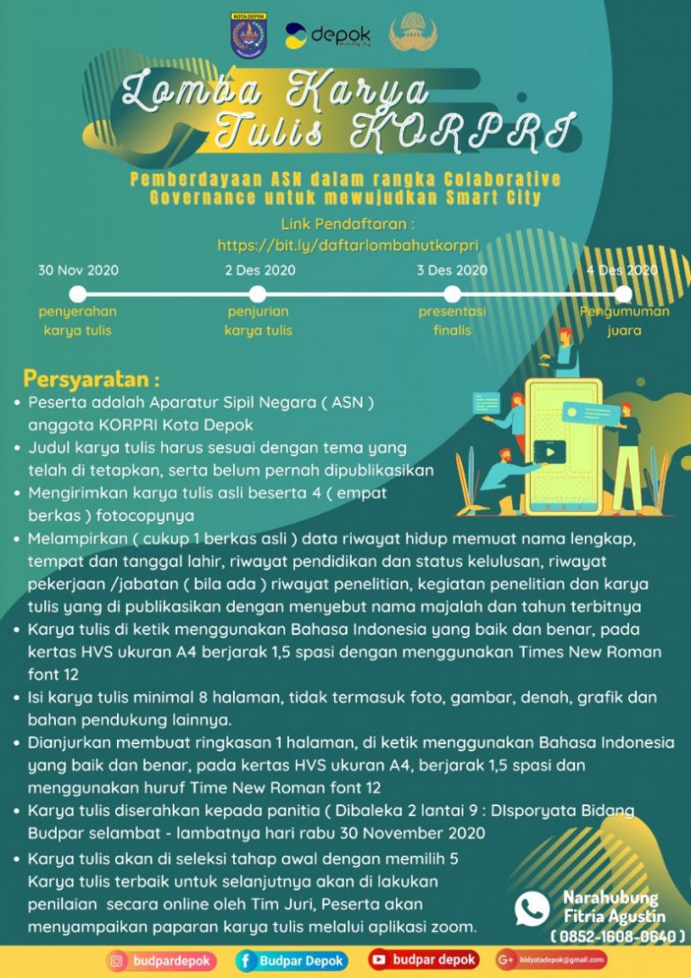 Meriahkan HUT Korpri, Disporyata Kota Depok Gelar Lomba Karya Tulis