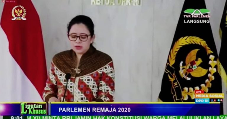 Pembukaan Parlemen Remaja 2020 : Puan Maharani Ingatkan Peserta Agar Kritik Bukan dengan Cacian