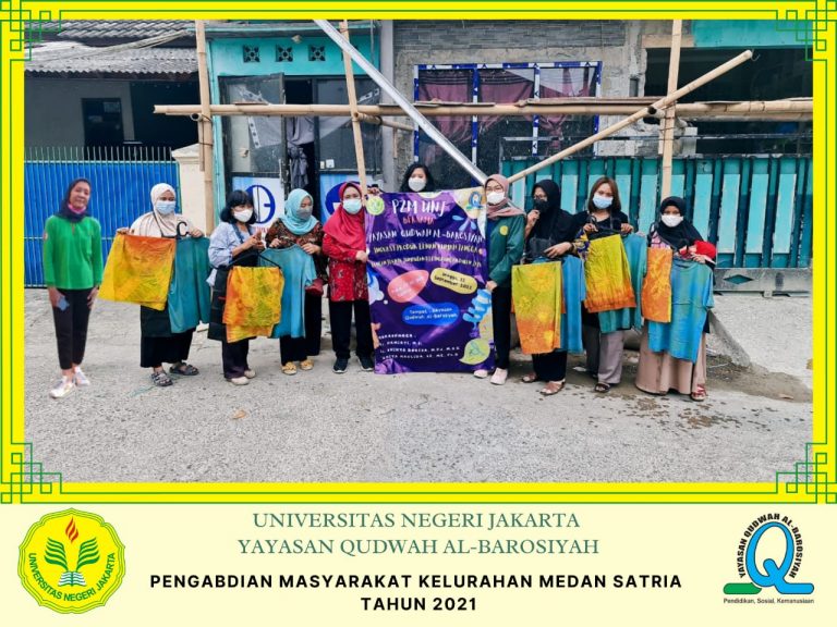 Bantu Pendapatan Keluarga di Masa Pandemi, Tim Dosen FT UNJ Gelar Pelatihan Teknik Jumputan
