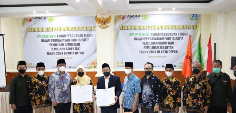 Bawaslu Kota Depok Teken MoU dengan STKIP Arrahmaniyah