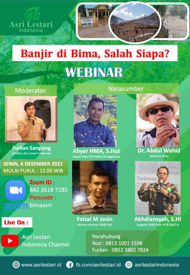 Asri Indonesia Bakal Gelar Diskusi Terkait “Banjir di Bima Siapa yang Salah”