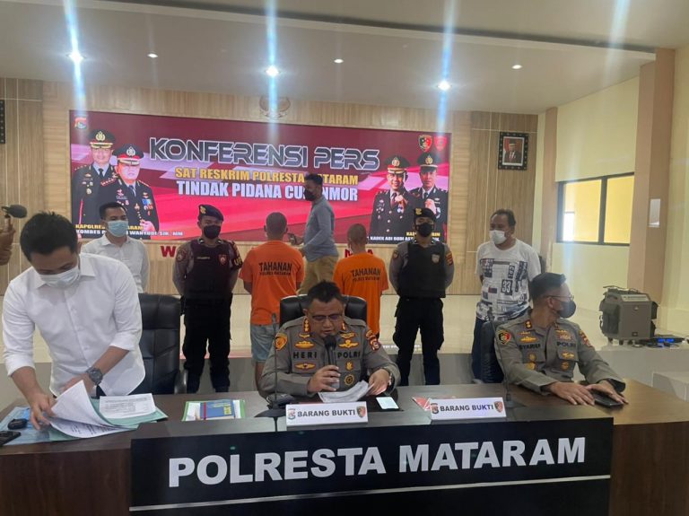 Tim Opsnal Reskrim Polresta Mataram Mengamankan Paksa Dua Terduga Tindak Pidana Curanmor