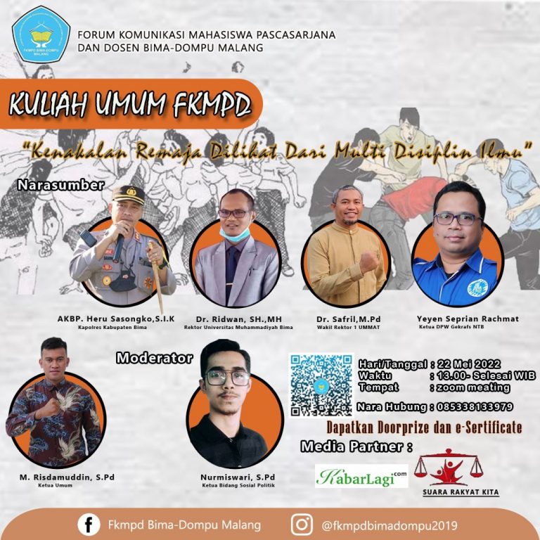 FKMPD Malang Gelar Kuliah Umum Tentang Kenakalan Remaja