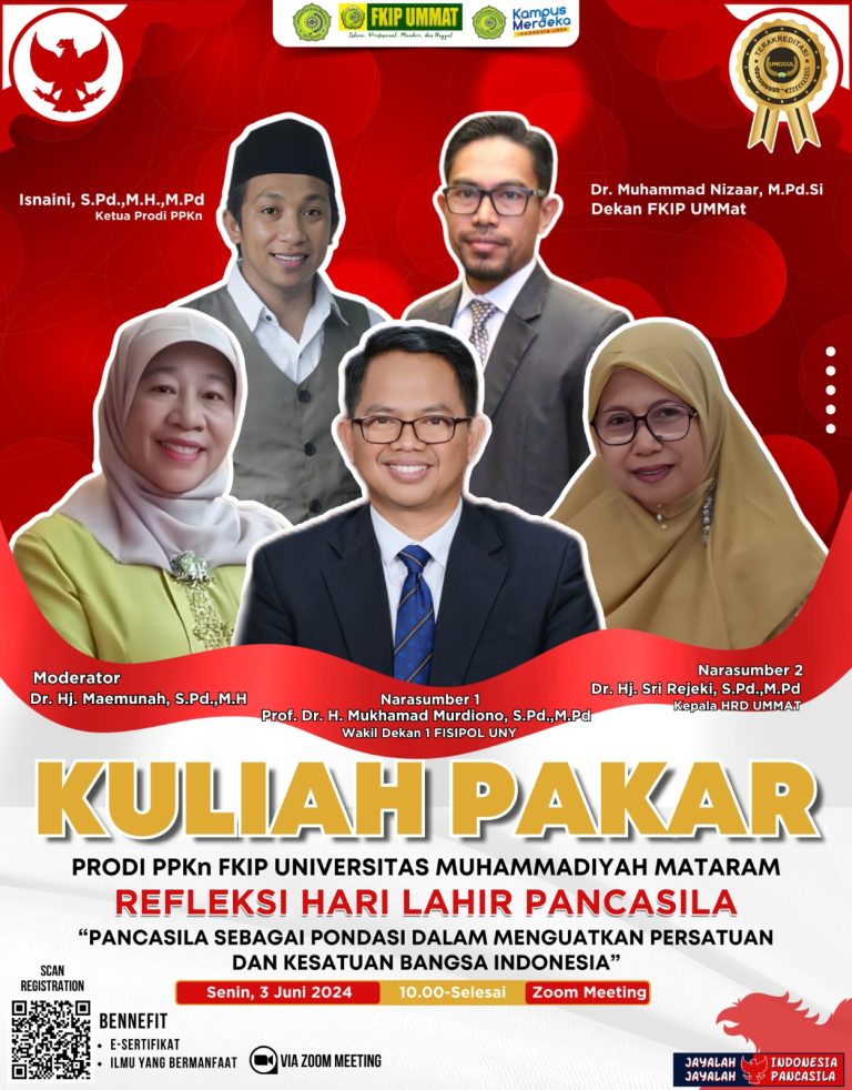 Peringati Hari Lahir Pancasila, Prodi PPKN FKIP UMMAT Melaksanakan Kuliah Pakar