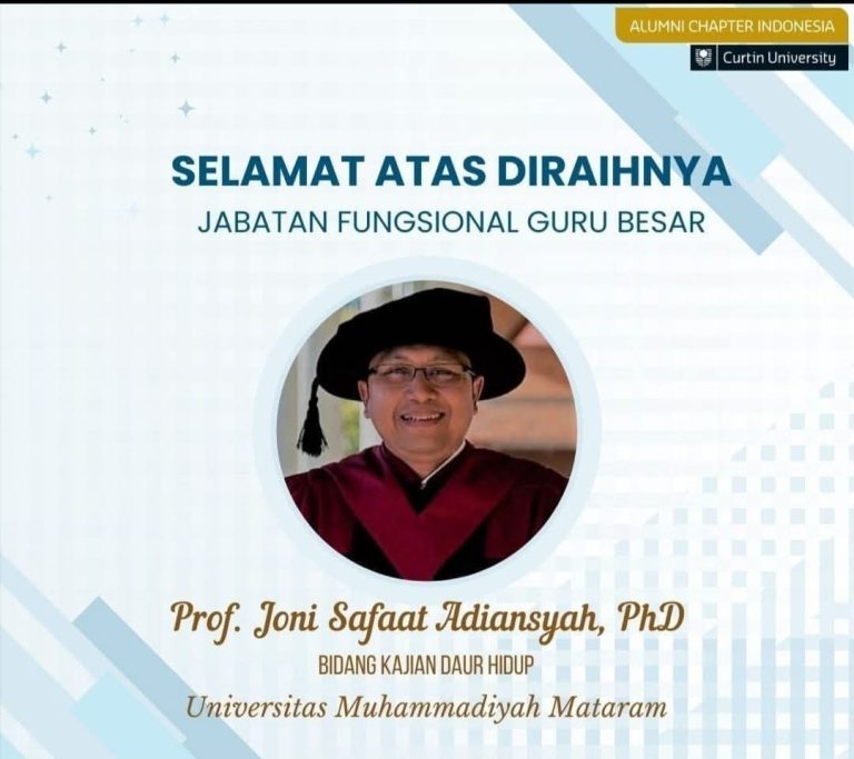 Selamat, Joni Safaat Adiansyah, Ph.D., Raih Guru Besar Pertama UMMaT dalam Kajian Daur Hidup