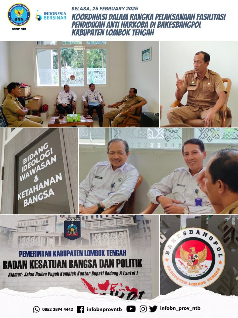 BNNP NTB dan Kesbangpol Loteng Rapat Kordinasi  Wujudkan Desa Beleka Bersinar