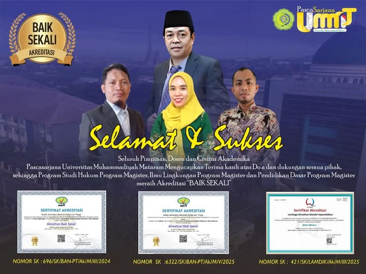 Selamat, Tiga Prodi Pascasarjana UMMAT Raih Akreditasi “Baik Sekali”