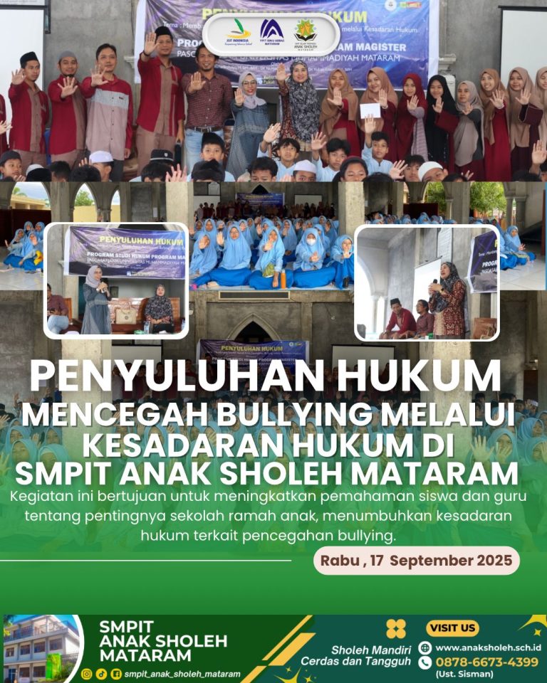 SMPIT Anak Sholeh Gelar Penyuluhan Hukum: Cegah Bullying, Wujudkan Sekolah Ramah Anak