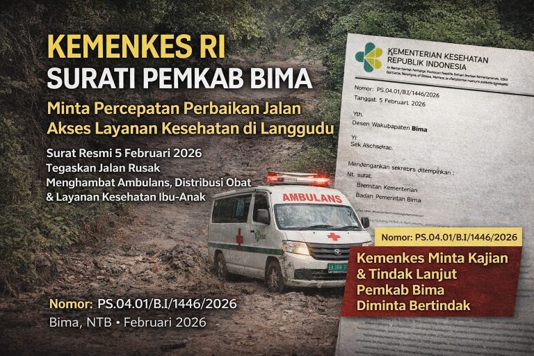 Kemenkes RI Surati Pemkab Bima, Minta Percepatan Perbaikan Jalan Akses Kesehatan di Langgudu
