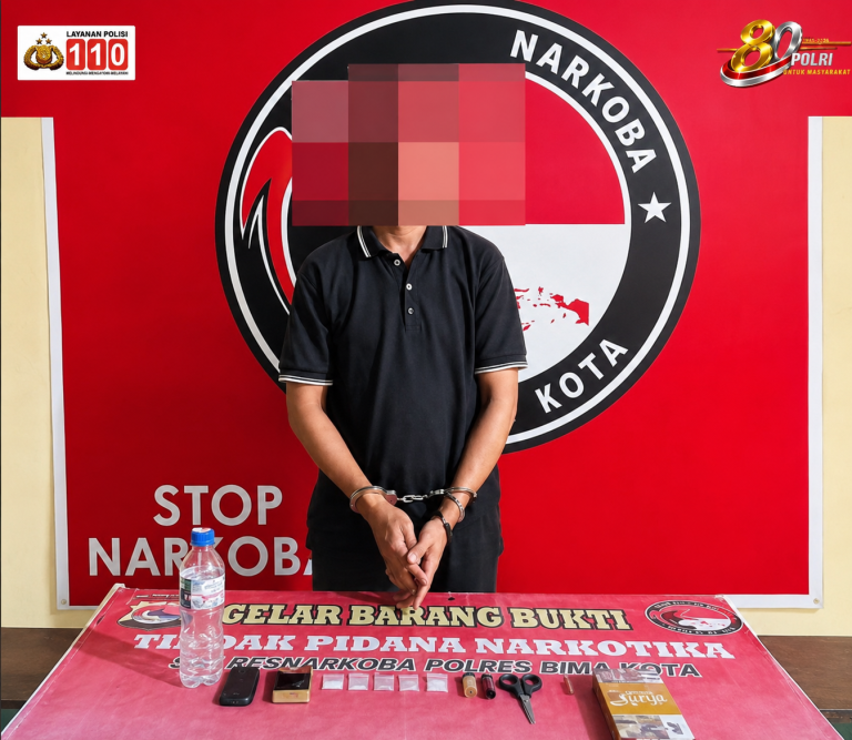 Operasi Dini Hari di Asakota, Polisi Ringkus Pria Terduga Pengedar Sabu