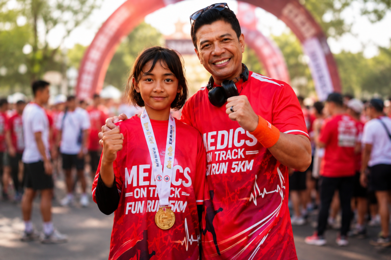 Pelari Cilik Cahaya Sakral Curi Perhatian di Ajang Fun Run 5K IDI Dompu