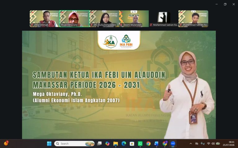 Usung Paradigma Green Jihad, Mega Oktaviany Resmi Nahkodai IKA FEBI UIN Alauddin Makassar 2026–2031