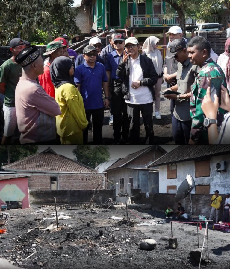 Wabup Sumbawa Tinjau Korban Kebakaran di Desa Kerekeh, Ingatkan Bahaya Korsleting Listrik
